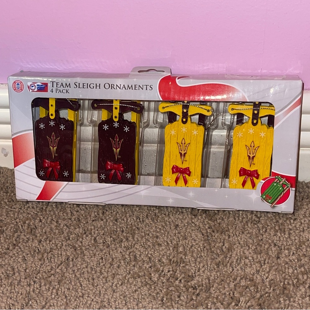 Football arizona sun devils NFL team holiday christmas ornaments super bowl ASU